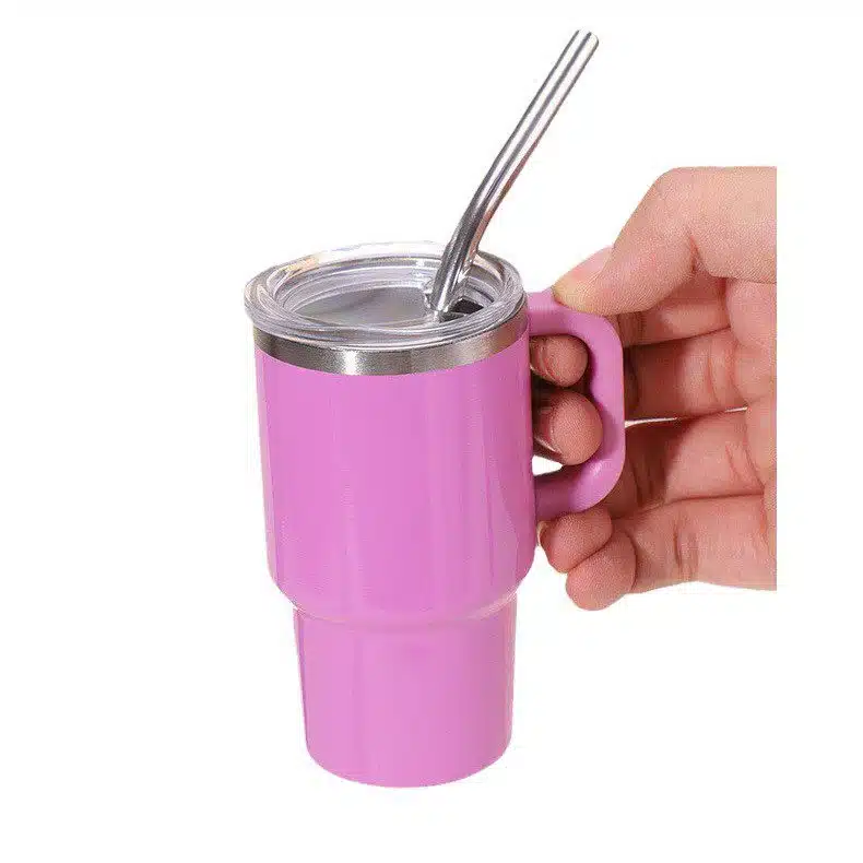 3oz 5oz Mini Tumbler with Handle and Straw