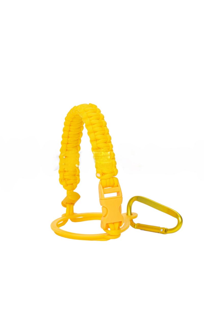 Water Bottle Handle for 12oz to 64oz Older Version Wide Mouth Hydro Flask, Bottles Accessories Paracord Strap Carrier Assembled with Safety Ring and Carabiner for Hiking