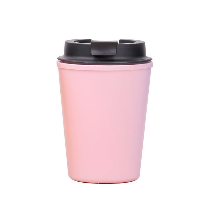 With lid double seal coffee cup creative portable plastic cup high color value food pp portable water cups
