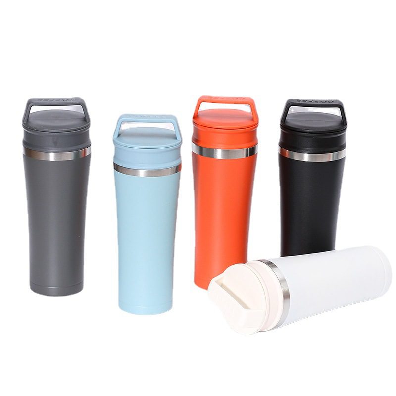 Insulated Coffee Mug, Travel Mug with Leak-proof Lid, Vacuum Double-wall Tumbler, Stainless Steel Thermal Cup for Tea, Hot Cocoa, Cold Beverage, Ice Drinks