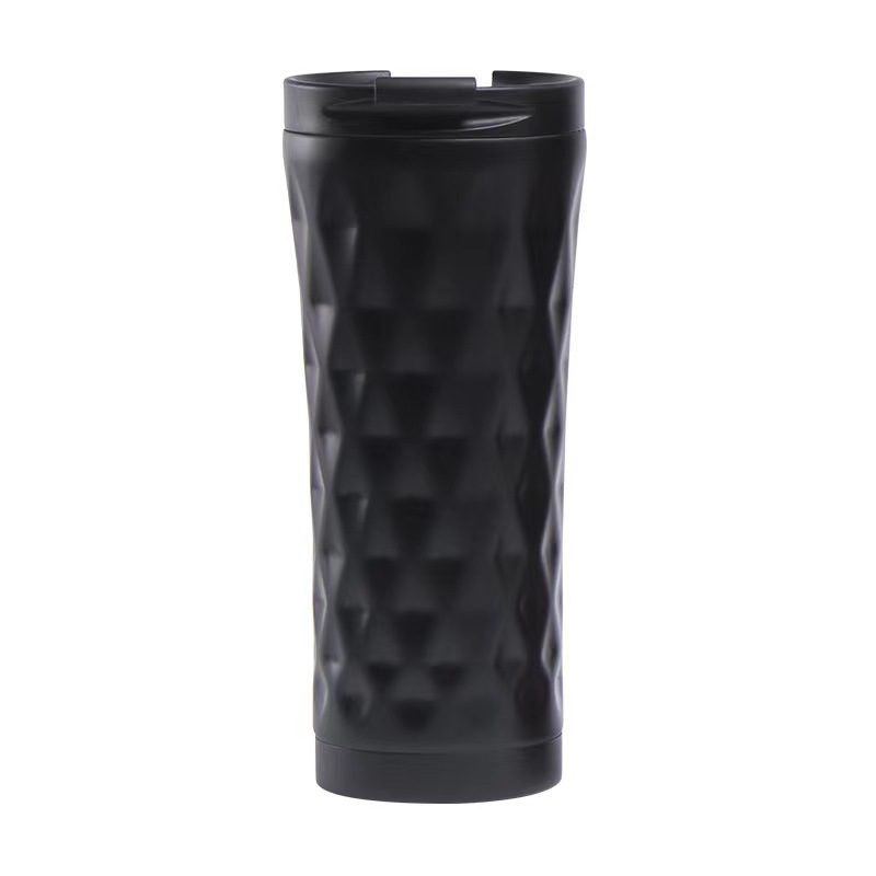 Insulated Coffee Tumblers with Lid Double Walled Iced Travel Coffee Mug for Woman and Man 18 oz Stainless Steel Tumbler