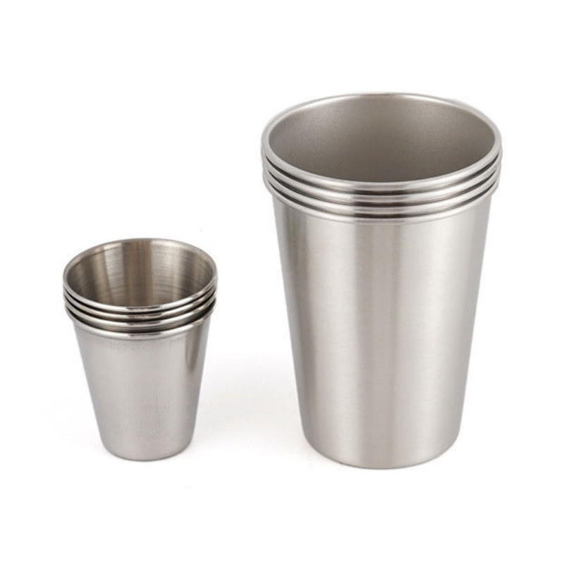 Stainless Steel Cups Shatterproof Pint Drinking Cups Metal Drinking Glasses