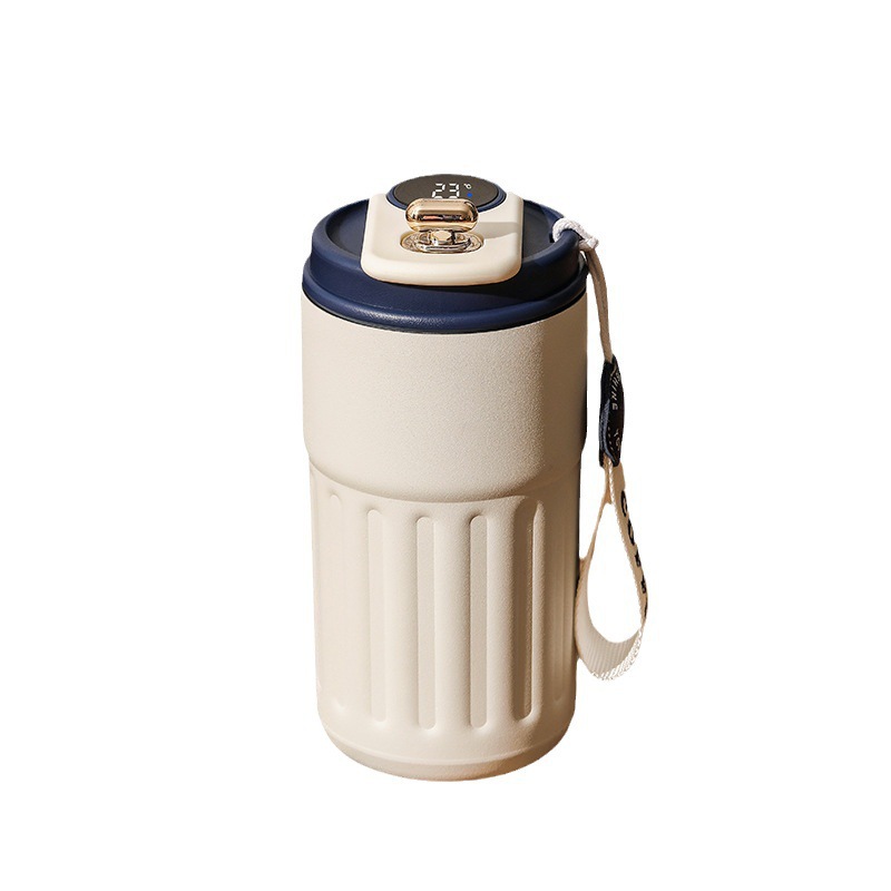 Smart Touch Temperature Display Stainless Steel Vacuum Insulated Tumbler With Digital Lid - Coffee Travel Mug Spill Proof with Lid