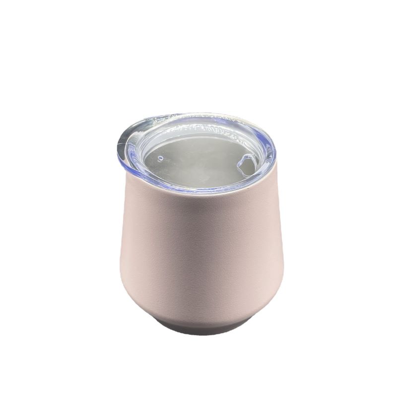 Tri-Insulated Wine Tumbler with Lid Pack. 12 oz Tumbler, Slider and Straw Lids. Vacuum Double Walled Stainless Steel Stemless Wine Glass