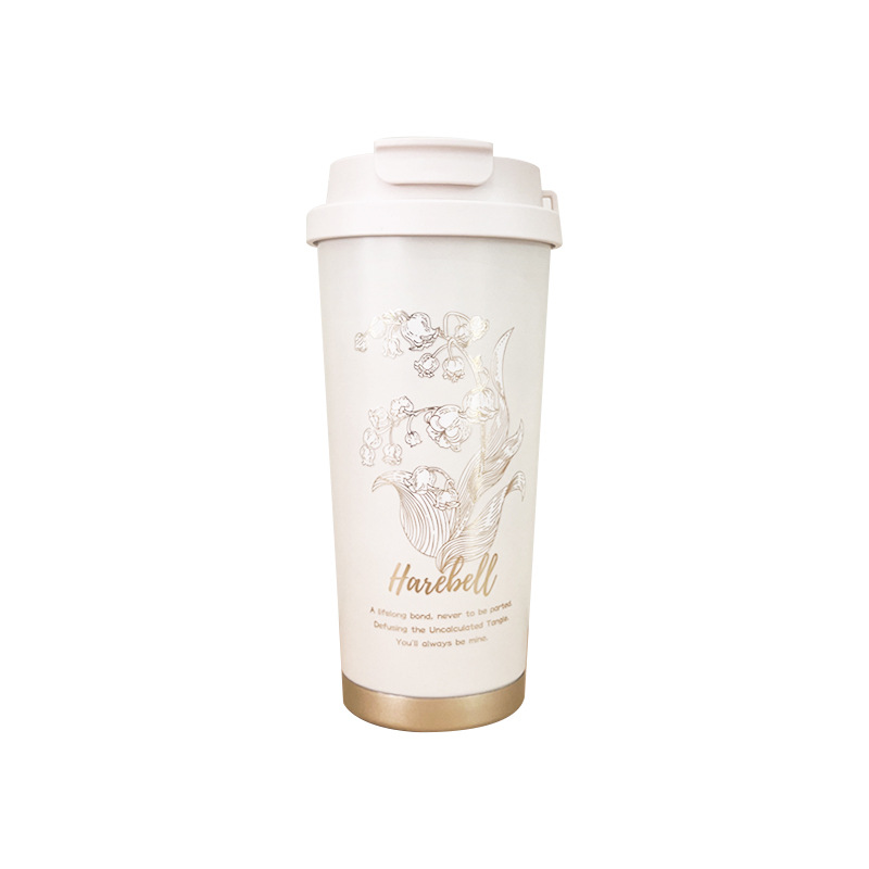 Insulated Tumblers with Lid, 500ml Travel Coffee Mug Stainless Steel Vacuum Thermos Cup