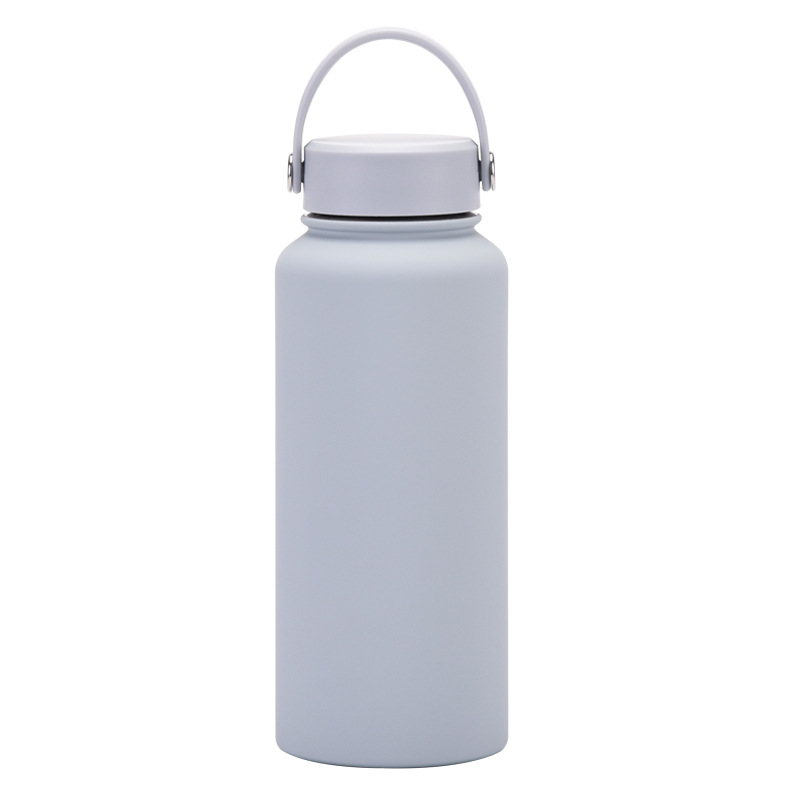 2024 New Stainless Steel Sports Water Bottle Large Capacity 1L American Large-Mouth Thermos Cup Portable Outdoor Water Cup