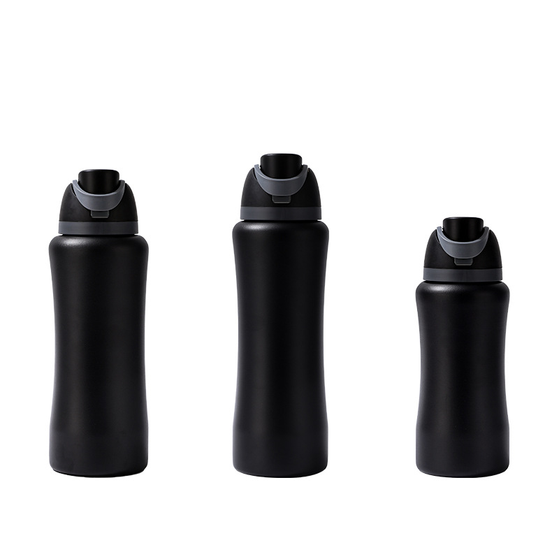 Sports Water Bottle 304, Men's and Women's Car Outdoor Water Bottle with Straw, Fashion Double Drinking Lid Large Capacity Direct Drinking Cup