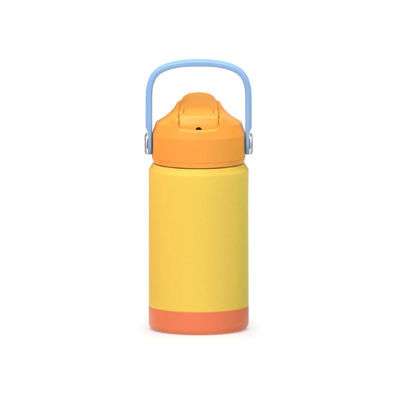 New stainless steel children's thermos mug straw cup double-layer 304 heat-insulated cartoon thermos mug for children