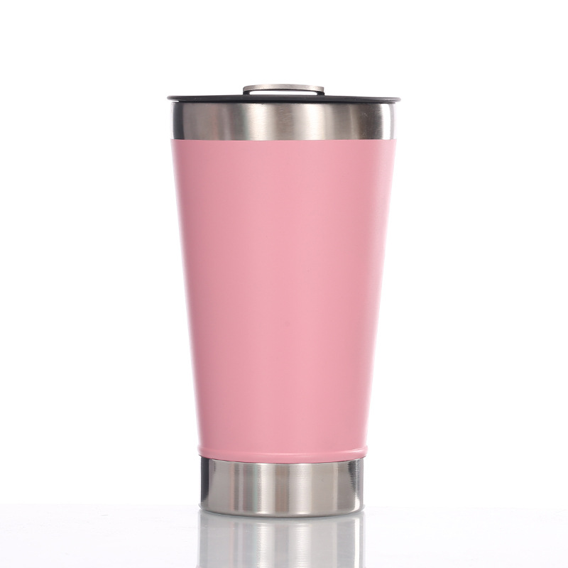 304 Stainless Steel Brazilian Beer Tumbler with Bottle Opener,20OZ Car Tumbler, Thermos Cone Ice Mug