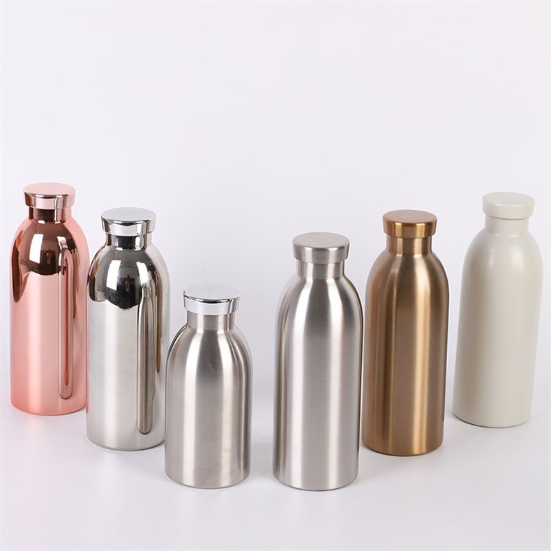 Simple high-color value milk cup 304 stainless steel double-layer vacuum insulation cup household portable hand-held cups