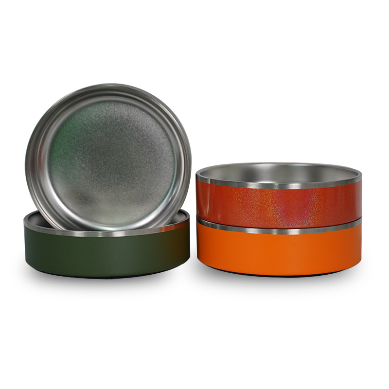 304 Stainless Steel Pet Bowl Cat and Dog Feeding Bowl Large Capacity Double Layer 304 Dog Bowl