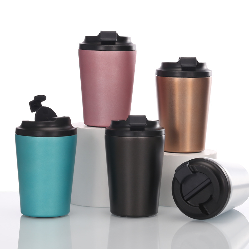 New 12oz stainless steel coffee mug, heat-resistant anti-scald insulation mug, portable hand pear mug