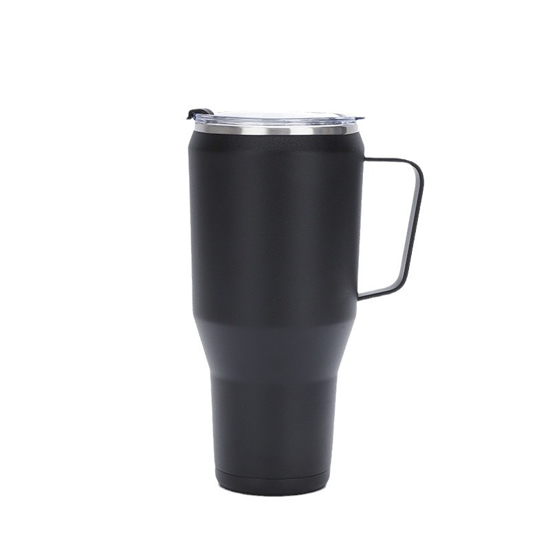 304 Stainless Steel Insulated Mug, 40oz Large Capacity Tumbler, Convenient Carrying Handle Vacuum Ice Mug