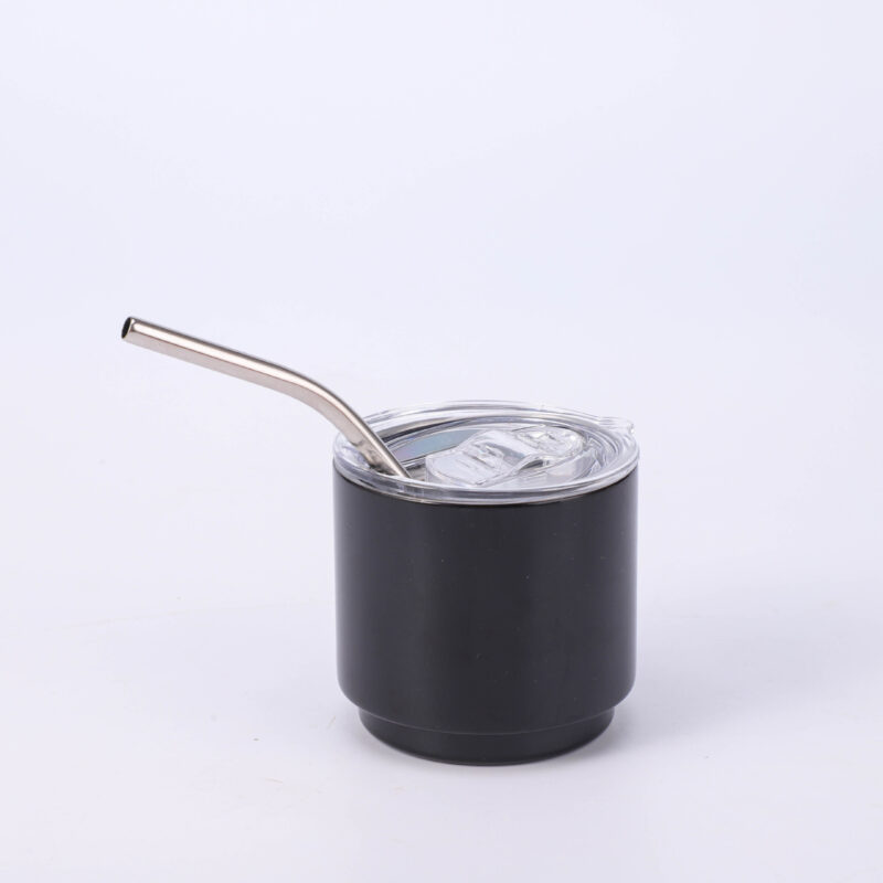 4oz Mini Coffee Tumbler Cup with lid and Straw