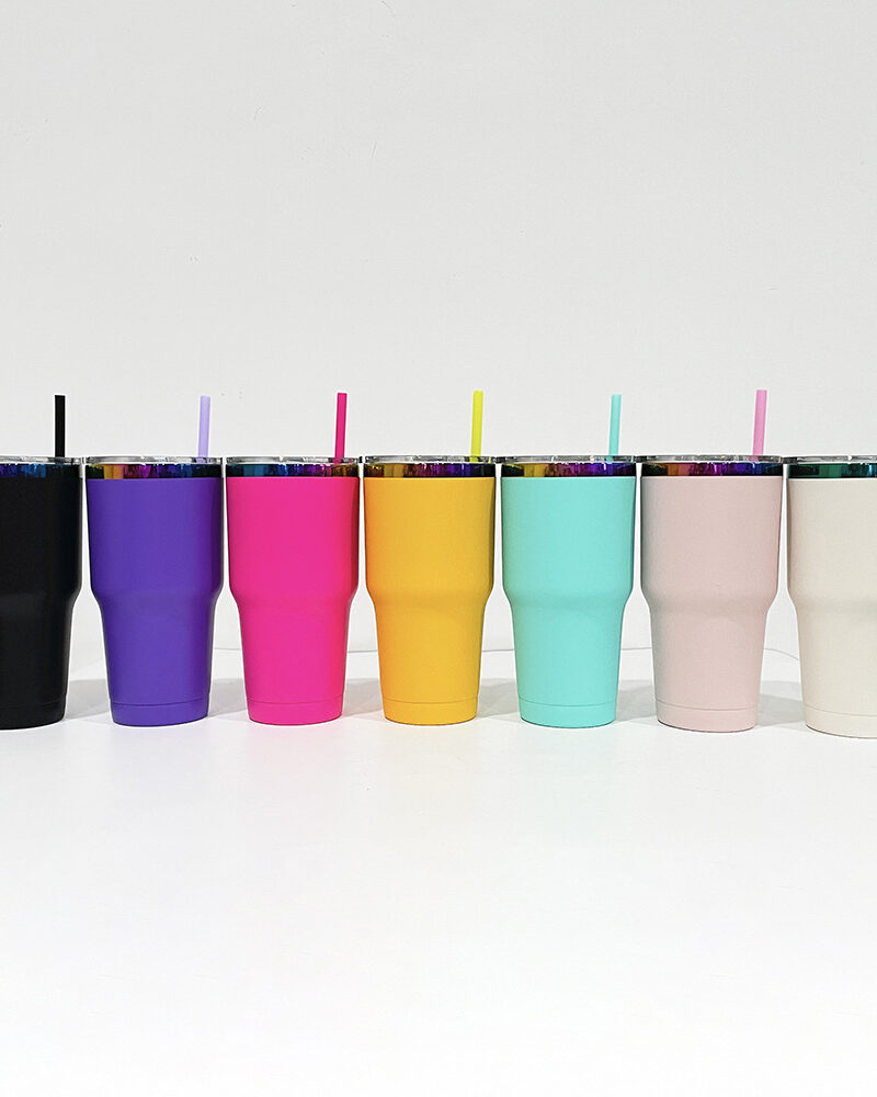 30oz 40oz Rainbow Plated 304 Stainless Steel Vacuum Mug Large Capacity Insulation travel tumbler
