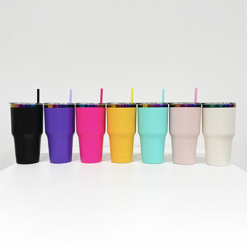 30oz 40oz Rainbow Plated 304 Stainless Steel Vacuum Mug Large Capacity Insulation travel tumbler