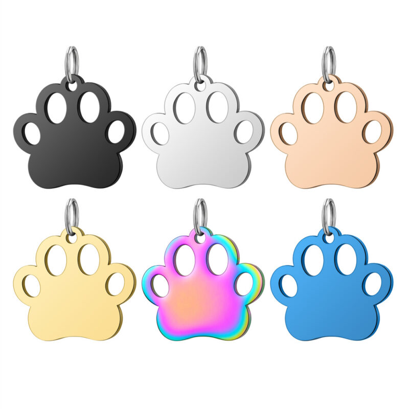 Stainless Steel Pet ID Tags, Personalized Dog Tags and Cat Tags, up to 8 Lines of Custom Text, Engraved on Both Sides, in Bone, Round, Heart, Bowtie and More (Dog Bone, Regular ) - Image 2