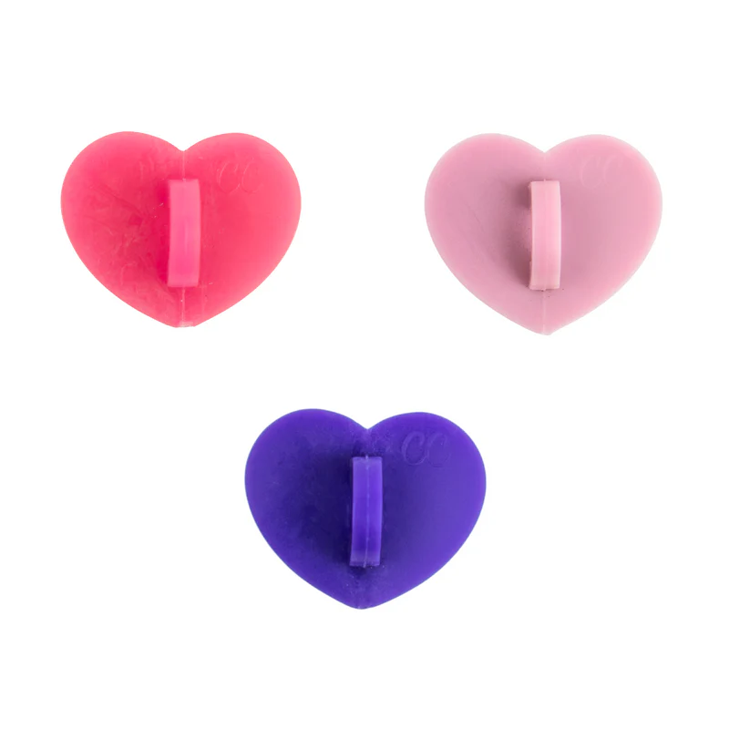 tumbler cups bottle decoration makeover Silicon Heart Stick-On Hooks